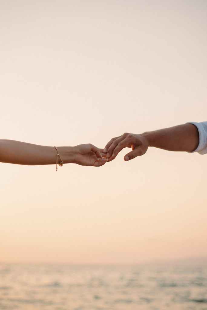 couple holding hands